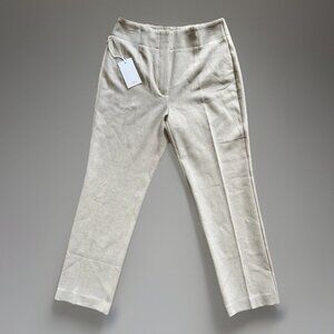NEW Aritzia Wilfred Lund Mid Rise Tapered Leg Pants Women's Size 8 Beige Classic